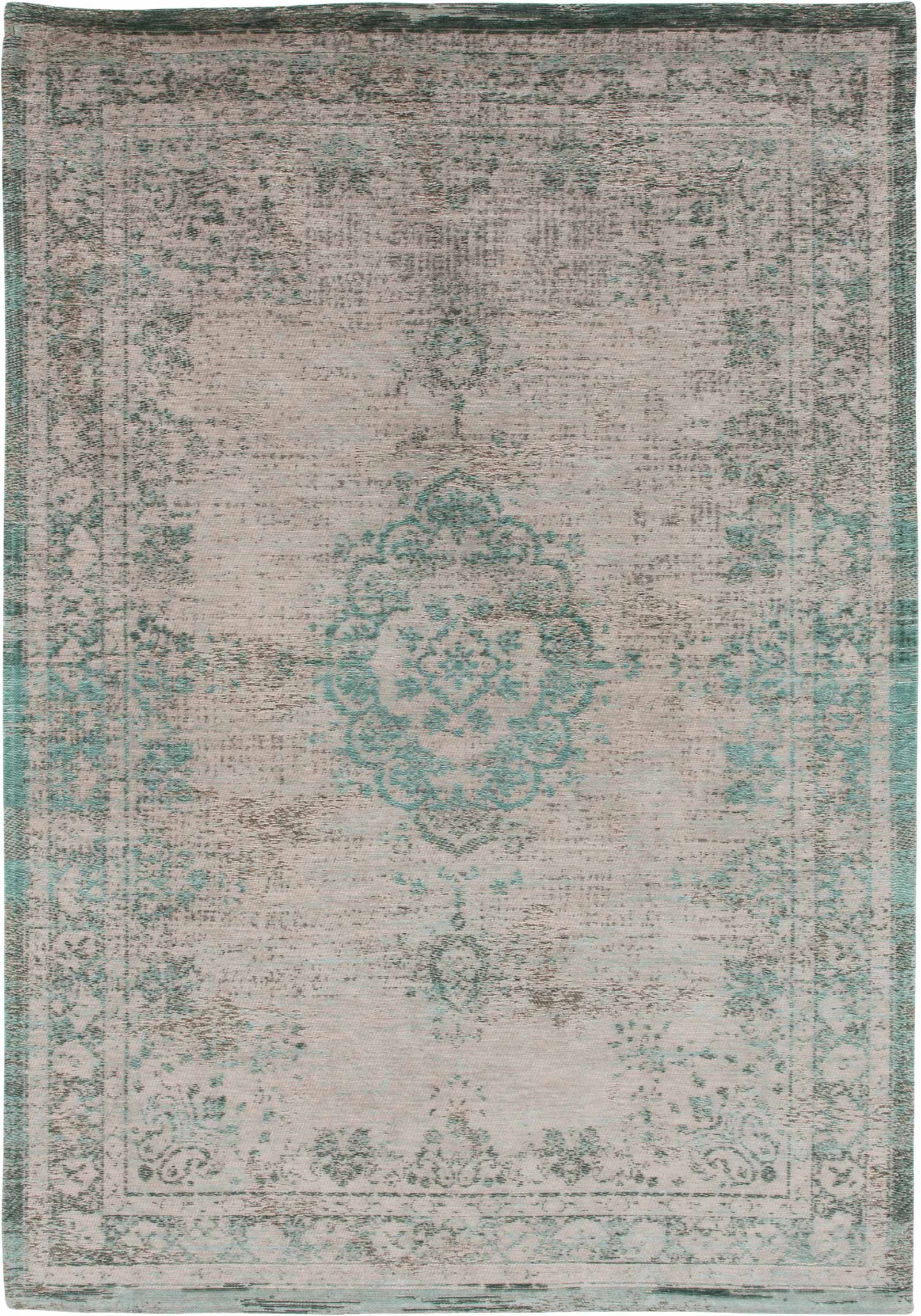 Louis De Poortere rug LX 8259 Fading World Medaillon Jade Oyster