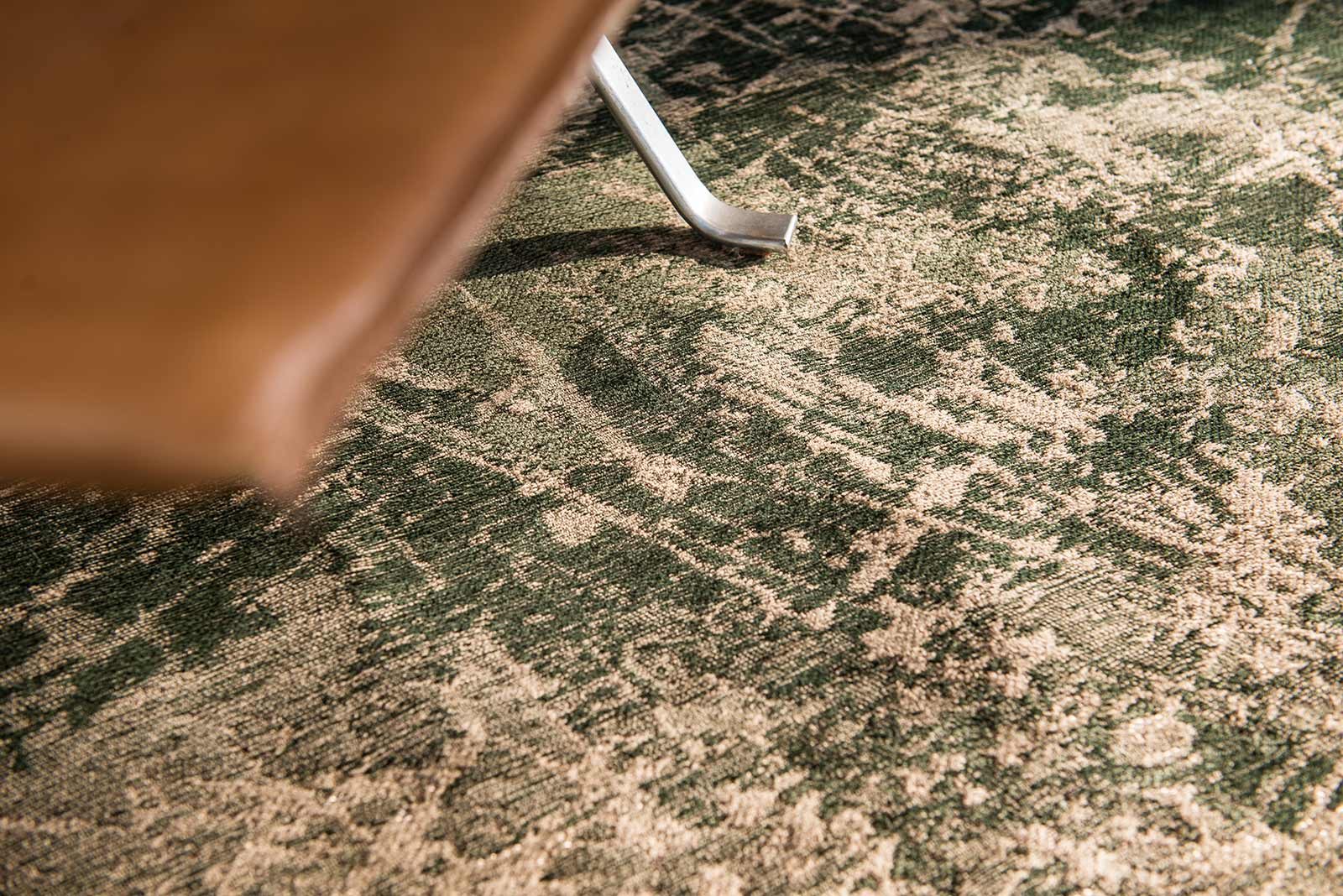 Louis De Poortere rug LX 8723 Mad Men Cracks Dark Pine interior 2