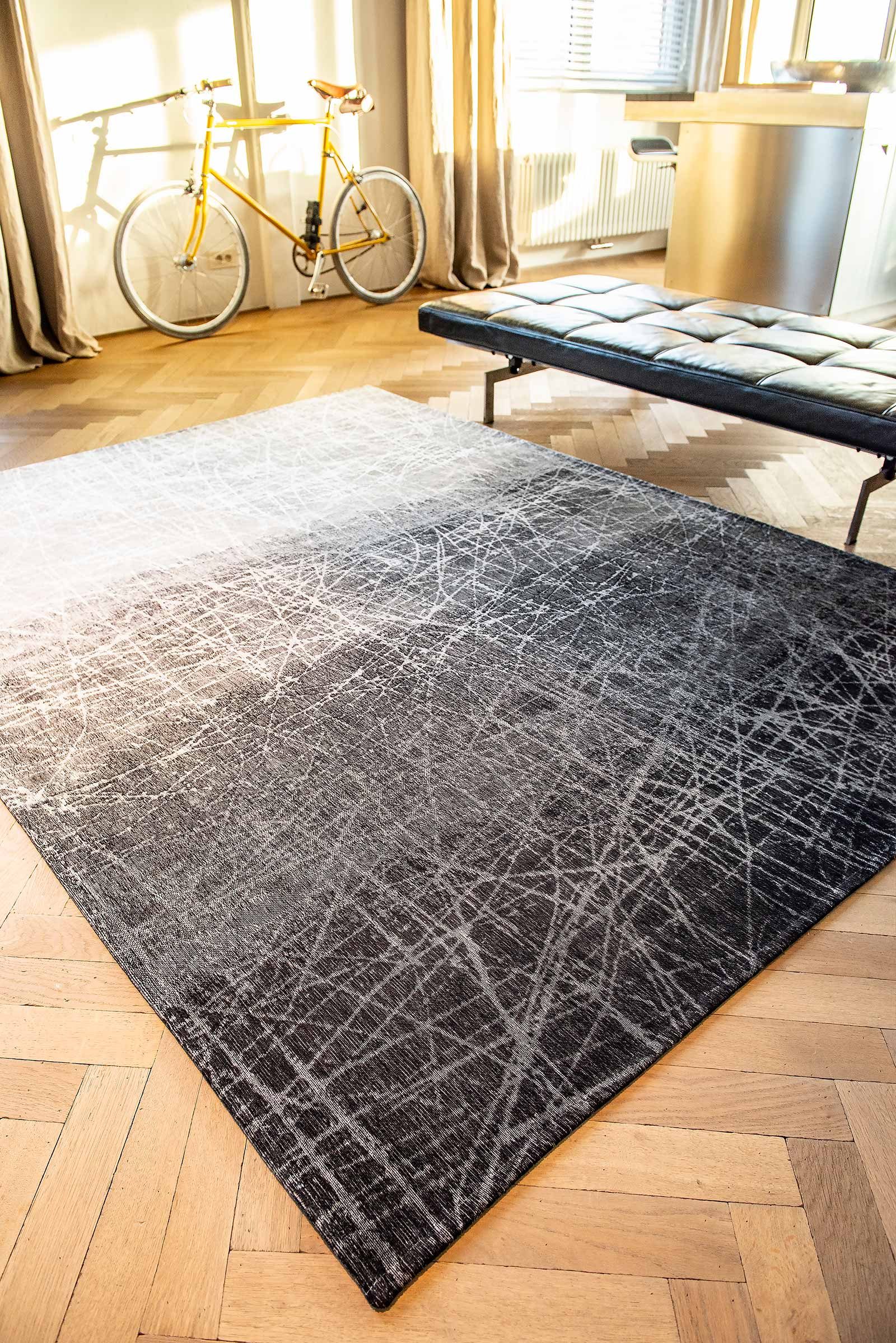 Louis De Poortere rug LX 8881 Mad Men Fahrenheit Wind Chill Grey interior 4