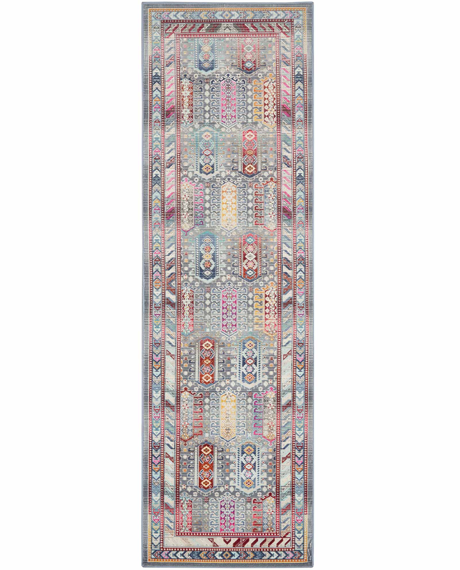 Nourison rug Vintage Kashan VKA06 GYMTC GREY MULTICOLOR 2x8 099446811929