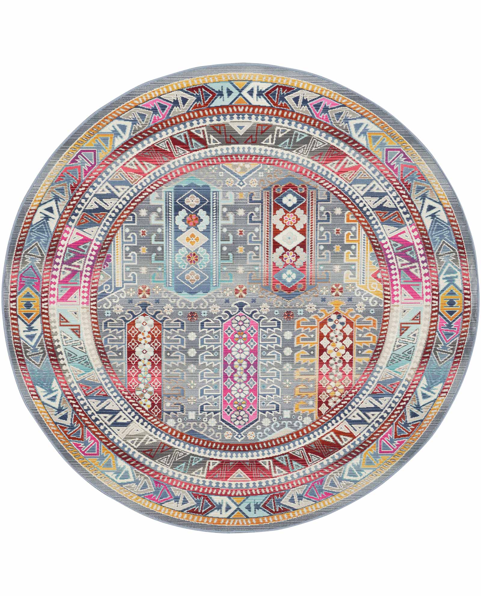 Nourison rug Vintage Kashan VKA06 GYMTC GREY MULTICOLOR 6xRND 099446811981