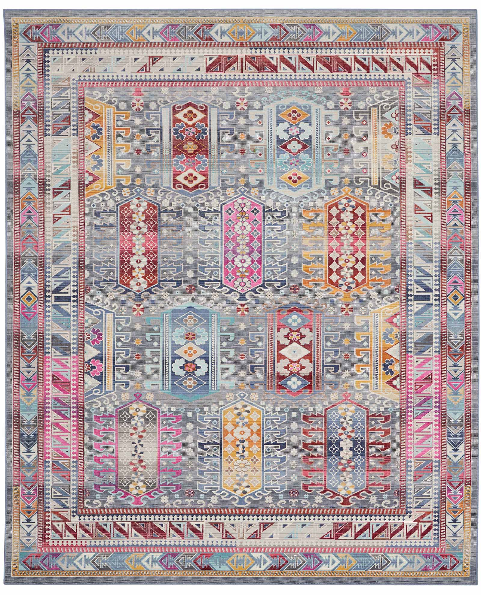 Nourison rug Vintage Kashan VKA06 GYMTC GREY MULTICOLOR 8x10 099446811998
