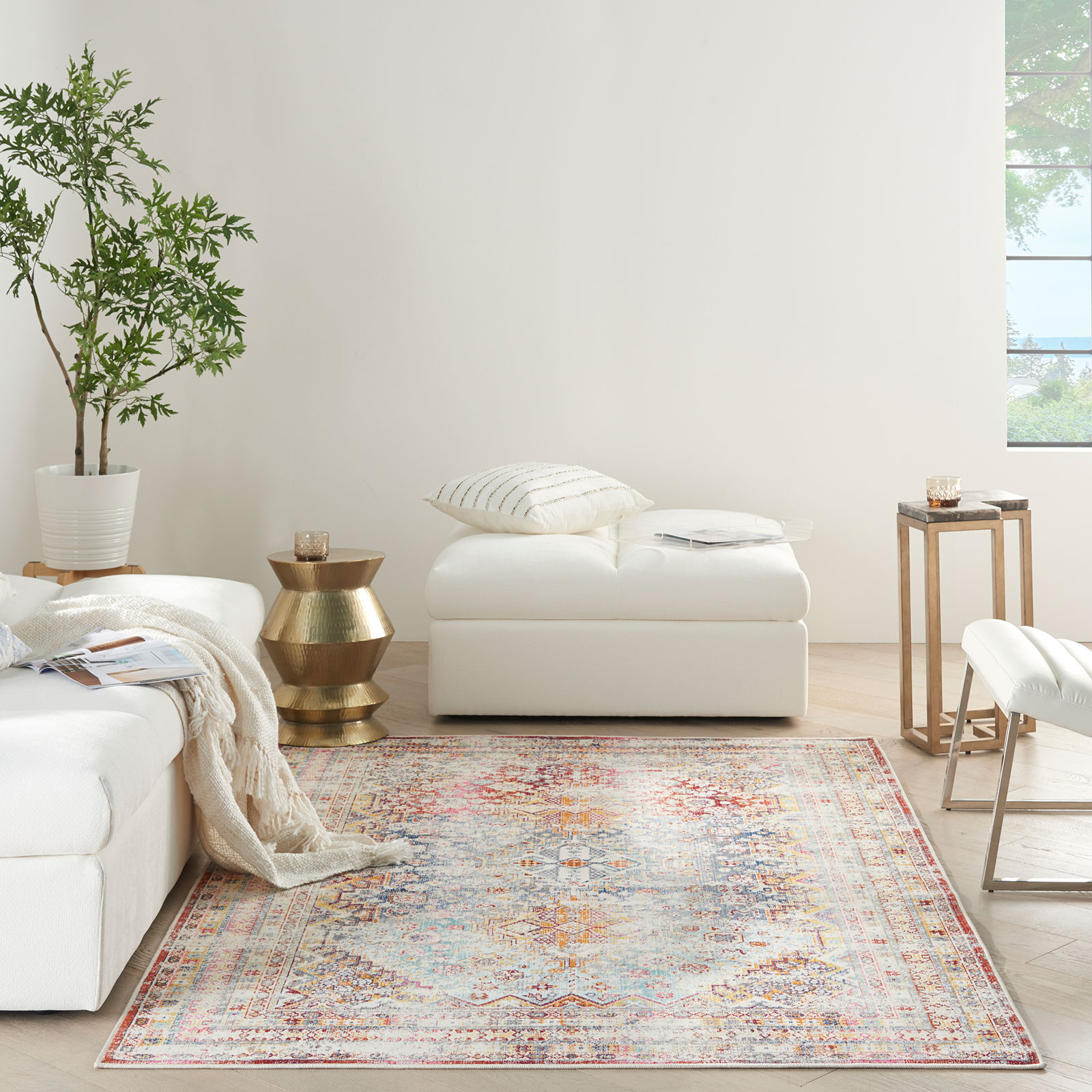 Nourison rug Vintage Kashan VKA09 MULTI MULTICOLOR 5X8 099446852441 interior 3