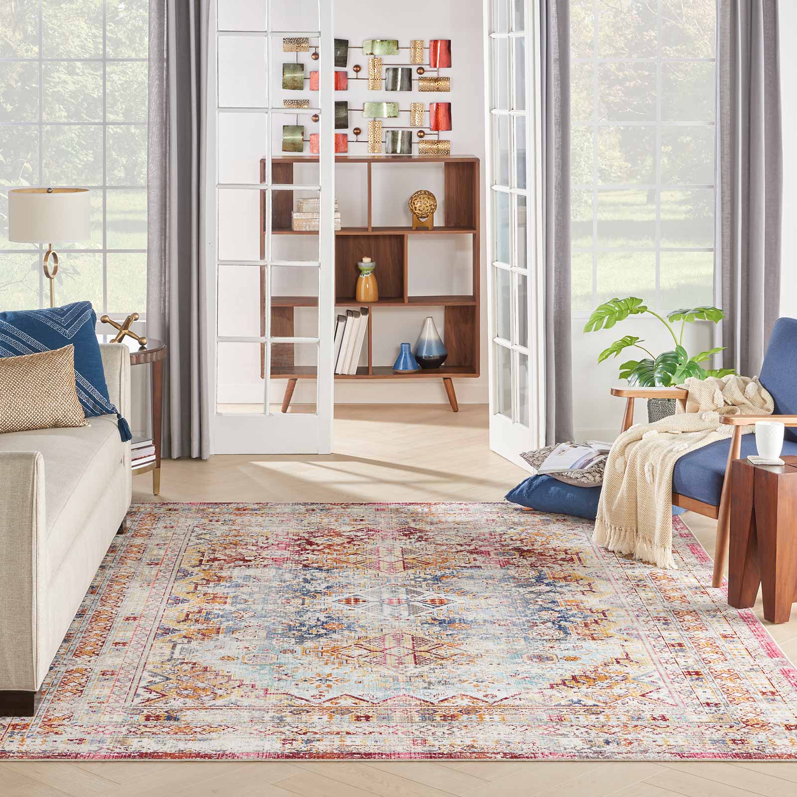 Nourison rug Vintage Kashan VKA09 MULTI MULTICOLOR 8X10 099446852489 interior 3
