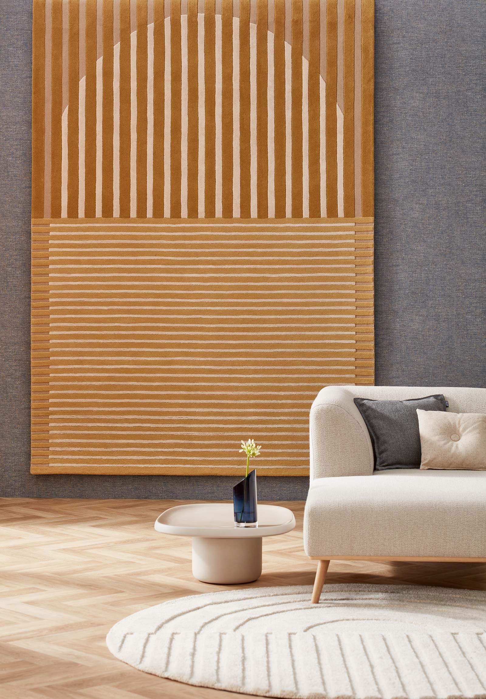 Brinker Carpets rug Monza Girare Light Grey interior 1