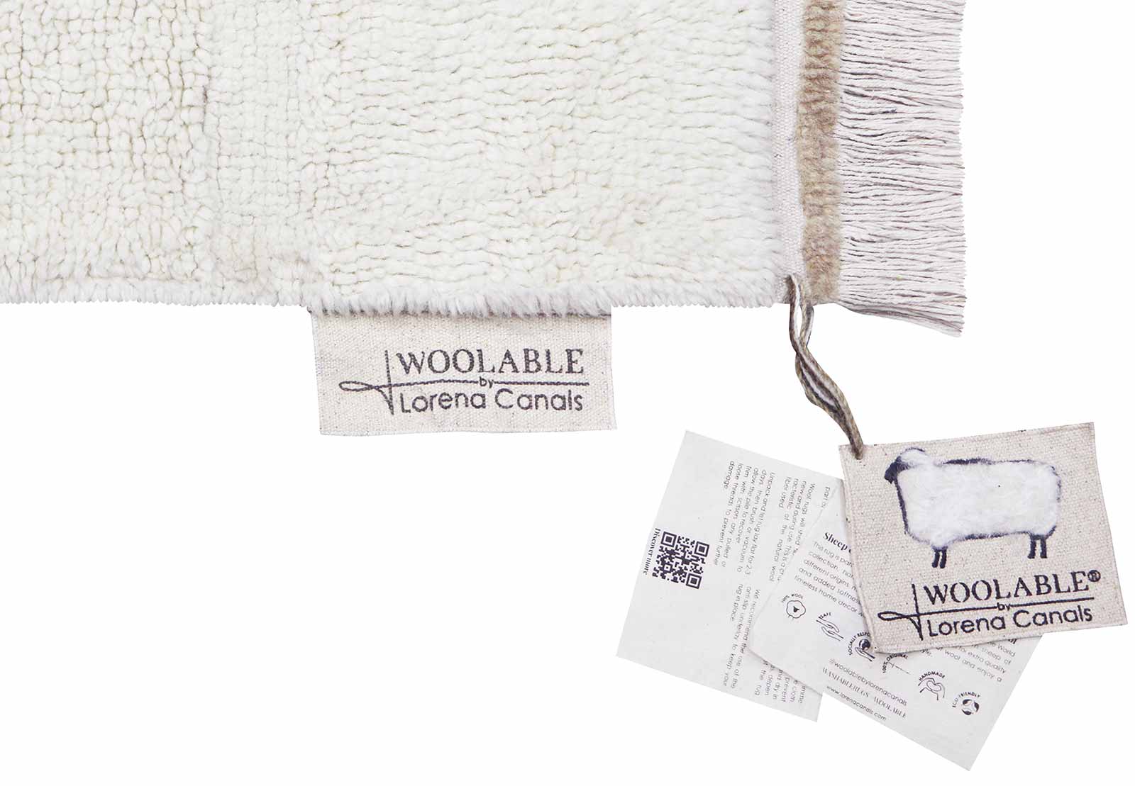 Lorena Canals Woolable Rug Steppe Sheep White WO STEPPE WH etiqueta