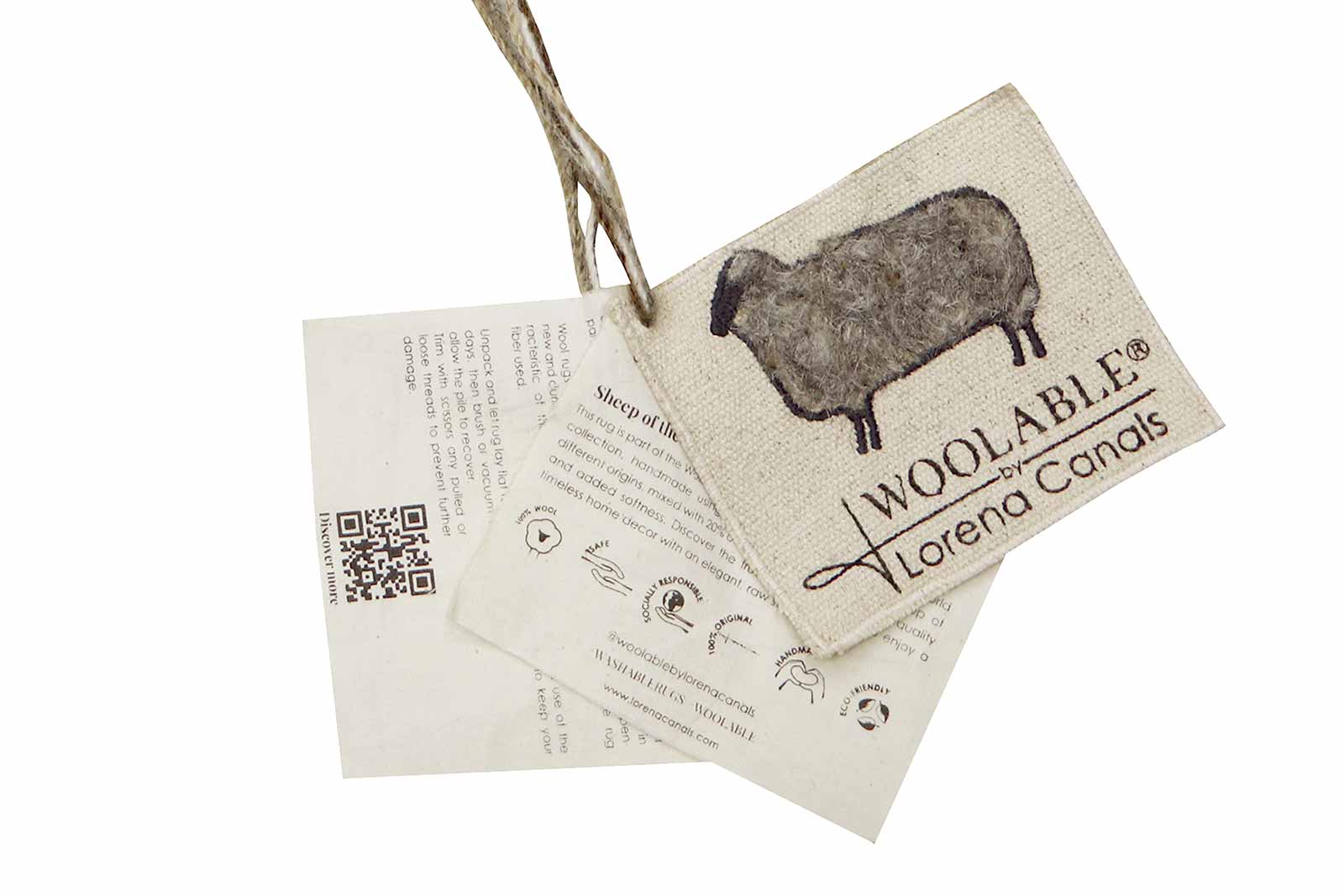 Lorena Canals Woolable Rug Tundra Blended Sheep Grey WO TUN LGR L LB 1