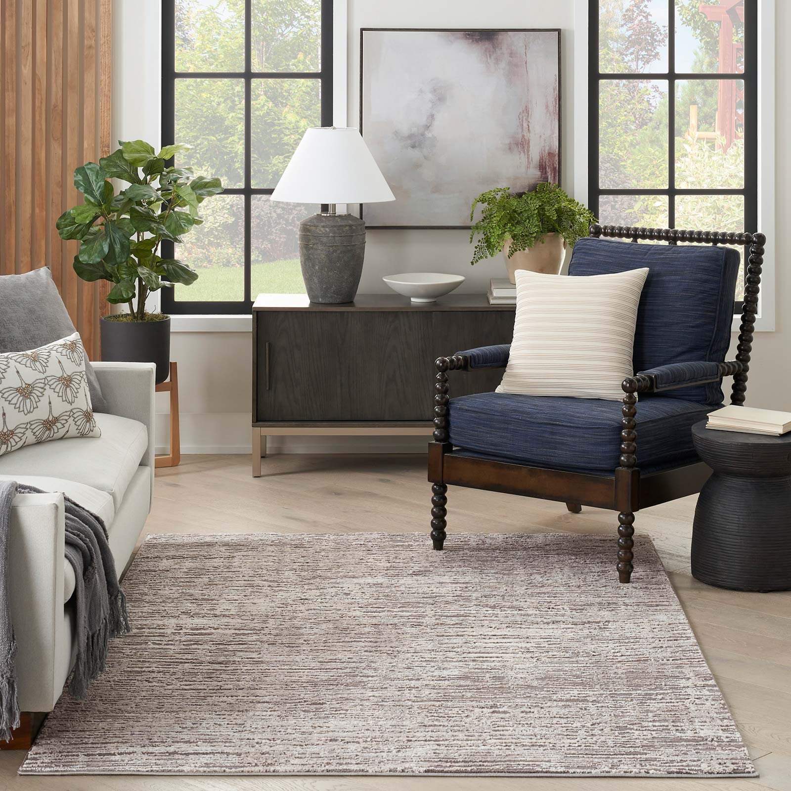 Nourison rug Sustainable Trends SUT01 IVGRY IVORY GREY 5x7 099446954138 interior 3